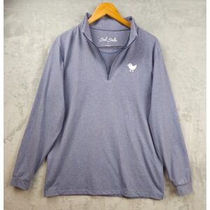 Bad Birdie Golf Pullover Mens Large Blue 1/4 Zip Long Sleeve Performance
